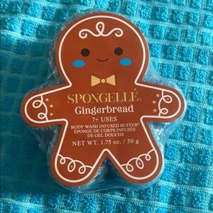 Spongelle Gingerbread Body Wash Infused Buffer - Brown and White